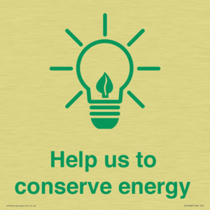 Help us to conserve energy 